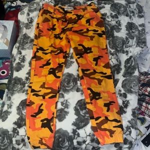 Orange camo pants